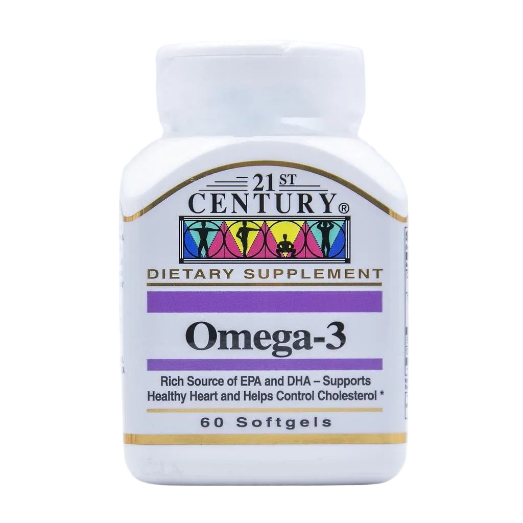 21st Century Omega-3 Dietary Supplement – 60 Softgels