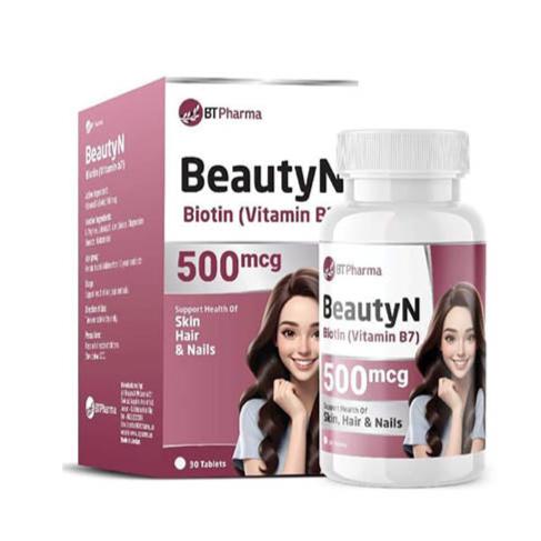 BT PHARMA BeautyN Biotin 500Mcg 30 Tablets