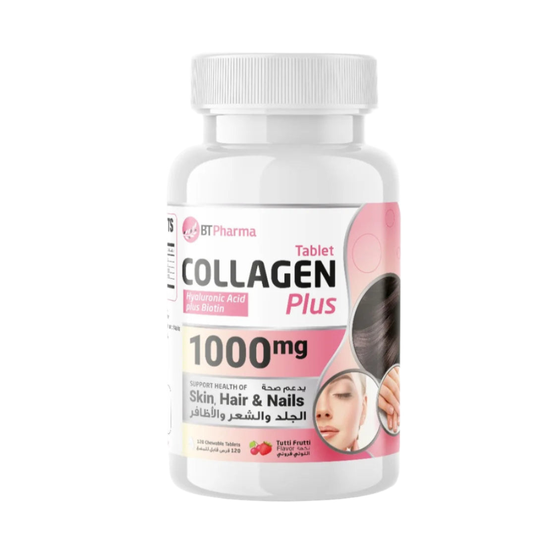 BT PHARMA Collagen Plus 1000 mg - 120 Chewable Tablets