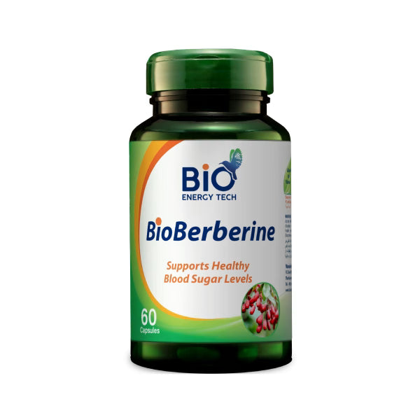 Bio Energy Tech BioBerberine 60 Capsules for healthy blood sugar and metabolic support.