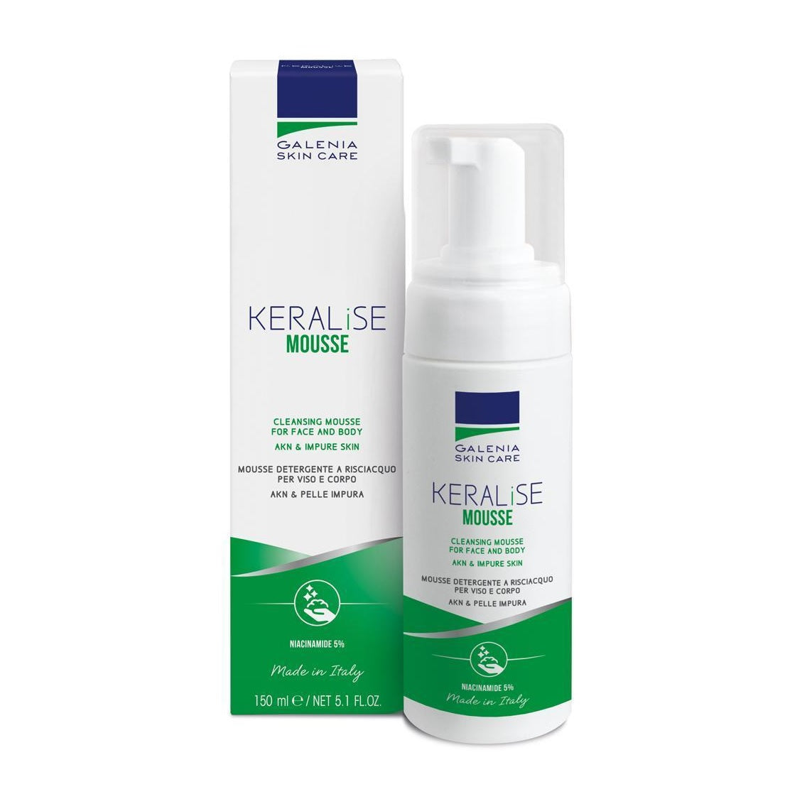GALENIA KERALISE MOUSSE CLEANSER – Face & Body - 150ml