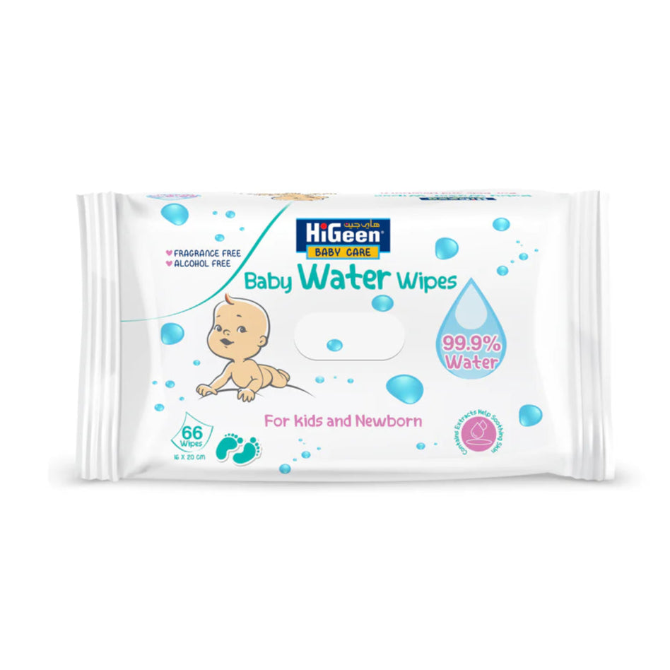 HiGeen Baby Water Wipes - 66 Wipes