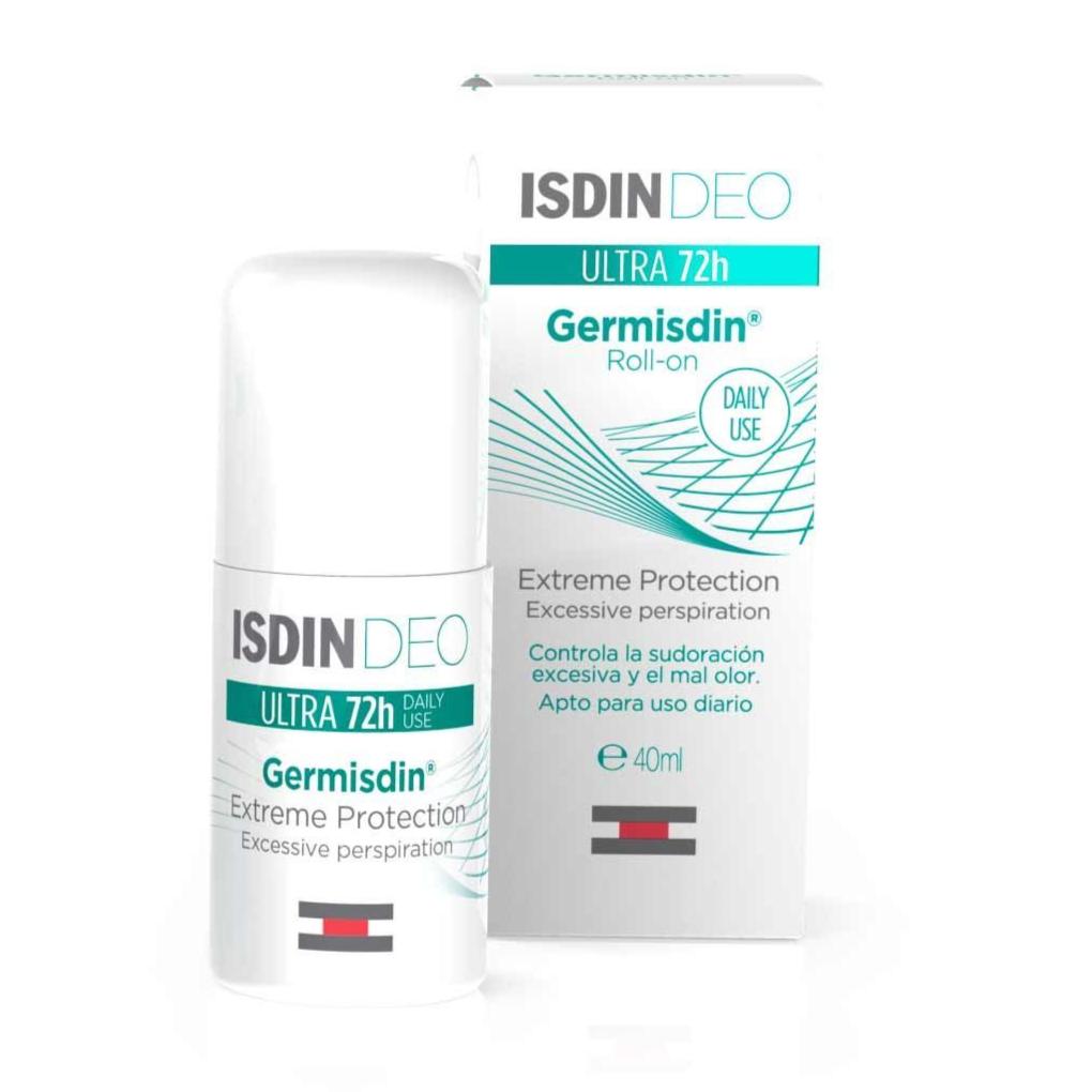 ISDIN Deo Germisdin Ultra 72h Roll-On – Long-Lasting Protection Against Excessive Perspiration 40ml