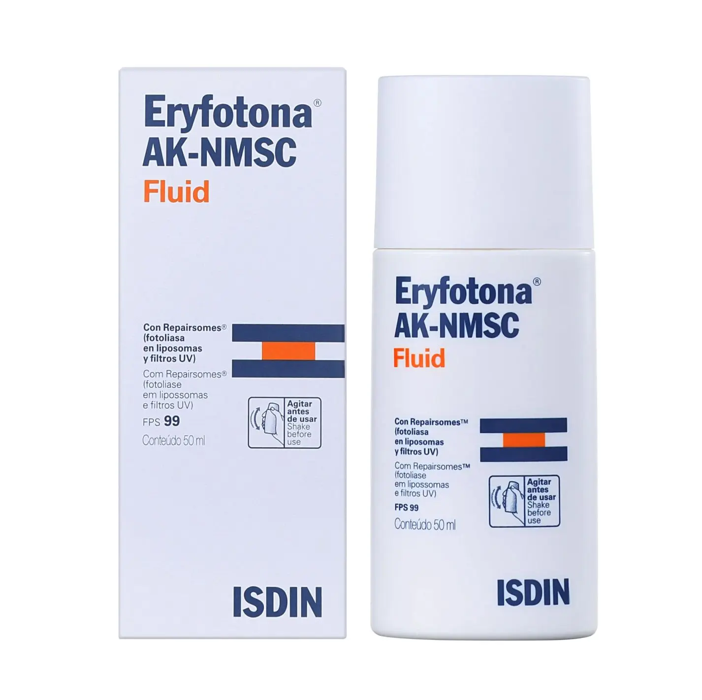 سائل ISDIN Eryfotona AK-NMSC – حماية متقدمة من أشعة الشمس وإصلاح البشرة 50 مل