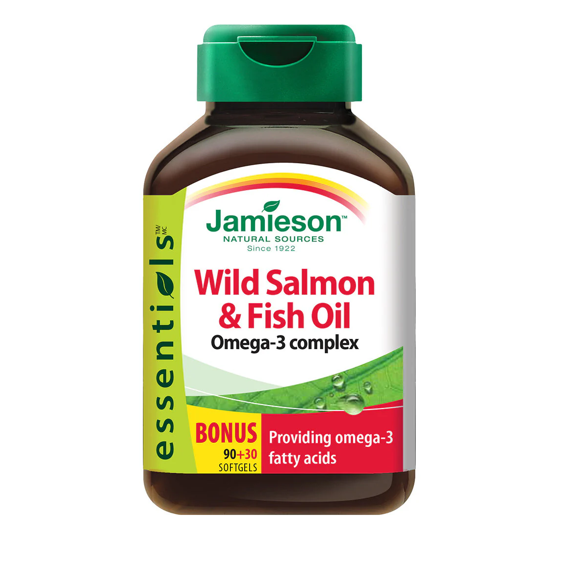 JAMIESON Wild Salmon and Fish Oil Omega-3 Complex – 120 Softgels