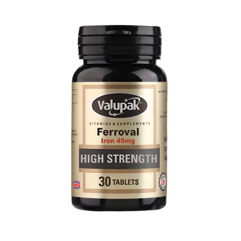 VALUPAK Ferroval Iron 45mg - 30 Tablets