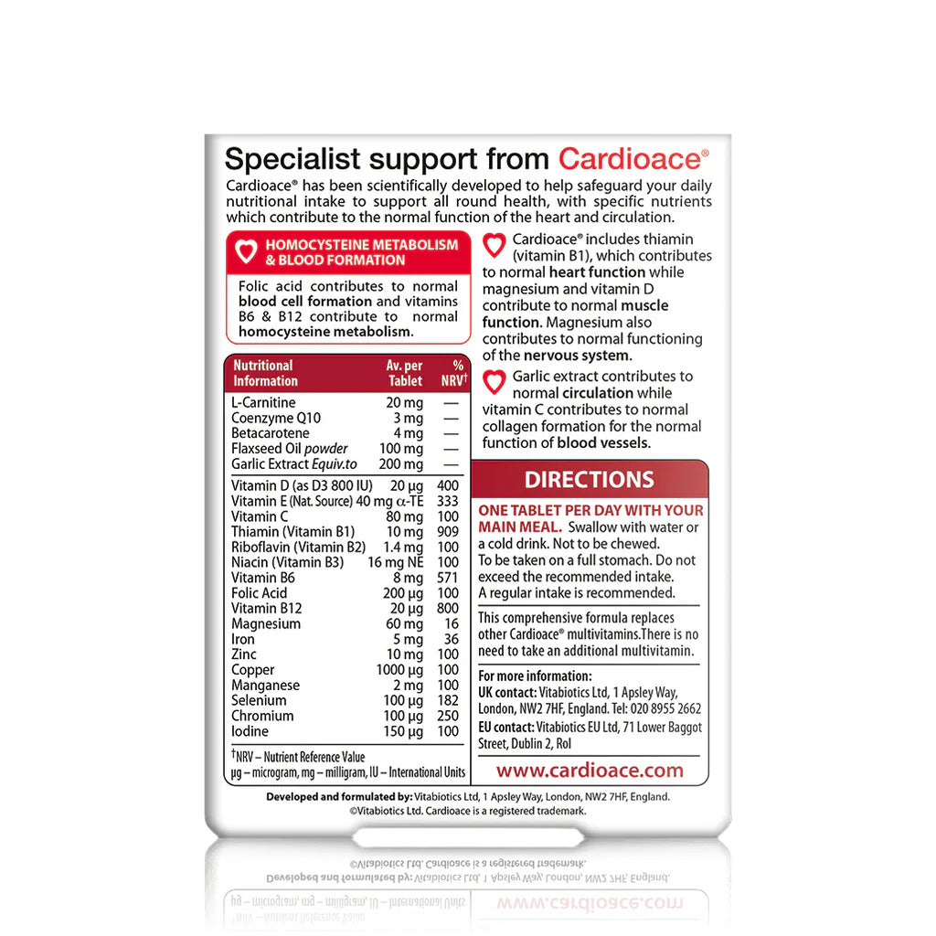 VITABIOTICS Cardioace Original 30 Tablets