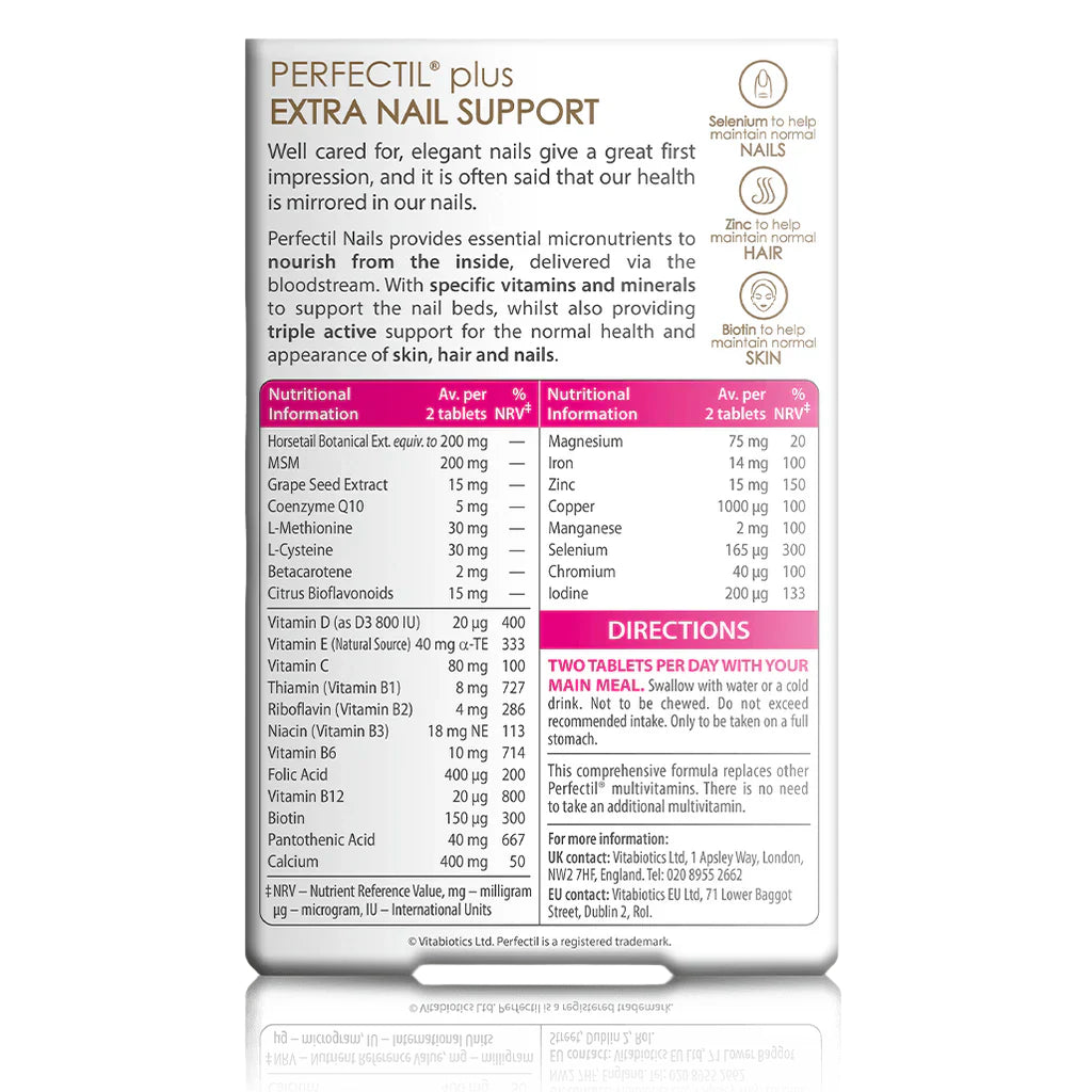 VITABIOTICS Perfectil Nails Extra Support 60 tablets