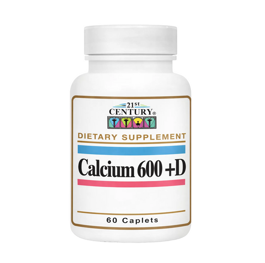 21st Century Calcium 600 + D Dietary Supplement – 60 Caplets