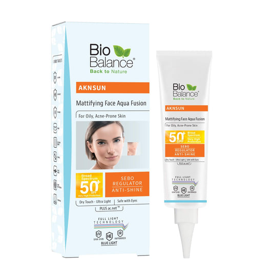 BIOBALANCE AKNSUN MATTIFYING FACE AQUA FUSION SPF50+ 40ml