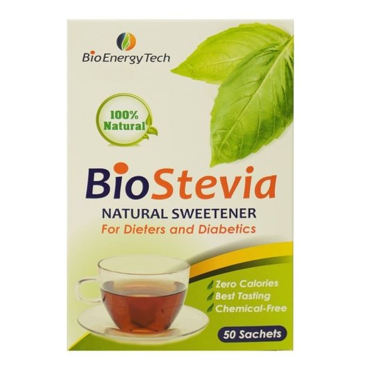 BIO ENERGY TECH BioStevia - Natural Sweetener - 50 Sachets