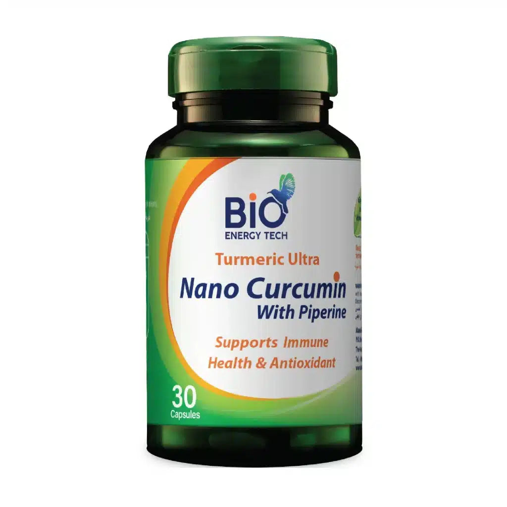 BIO ENERGY TECH Nano Curcumin with Piperine - 30 Capsules