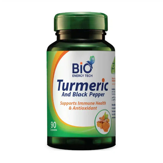 BIO ENERGY TECH Turmeric and Black Pepper - 90 Capsules