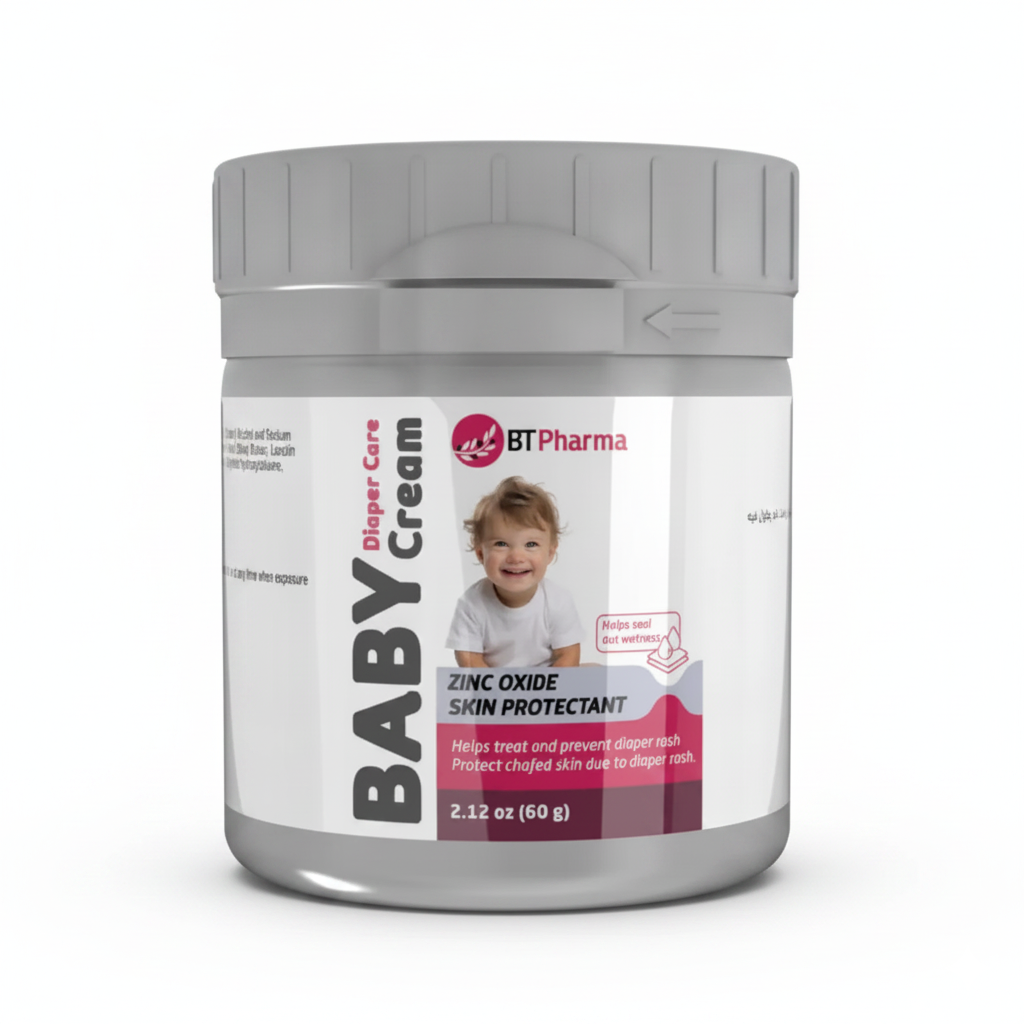 BT Pharma Baby Diaper Care Cream 60g Zinc Oxide Skin Protectant