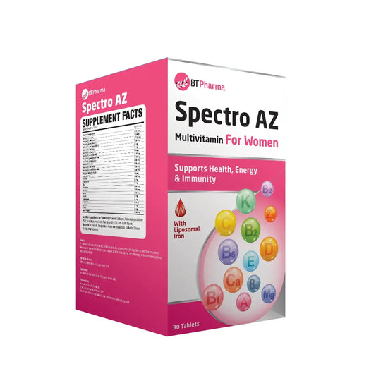BT Pharma Spectro AZ Multivitamin For Women 30 Tablets Energy and Immunity Support