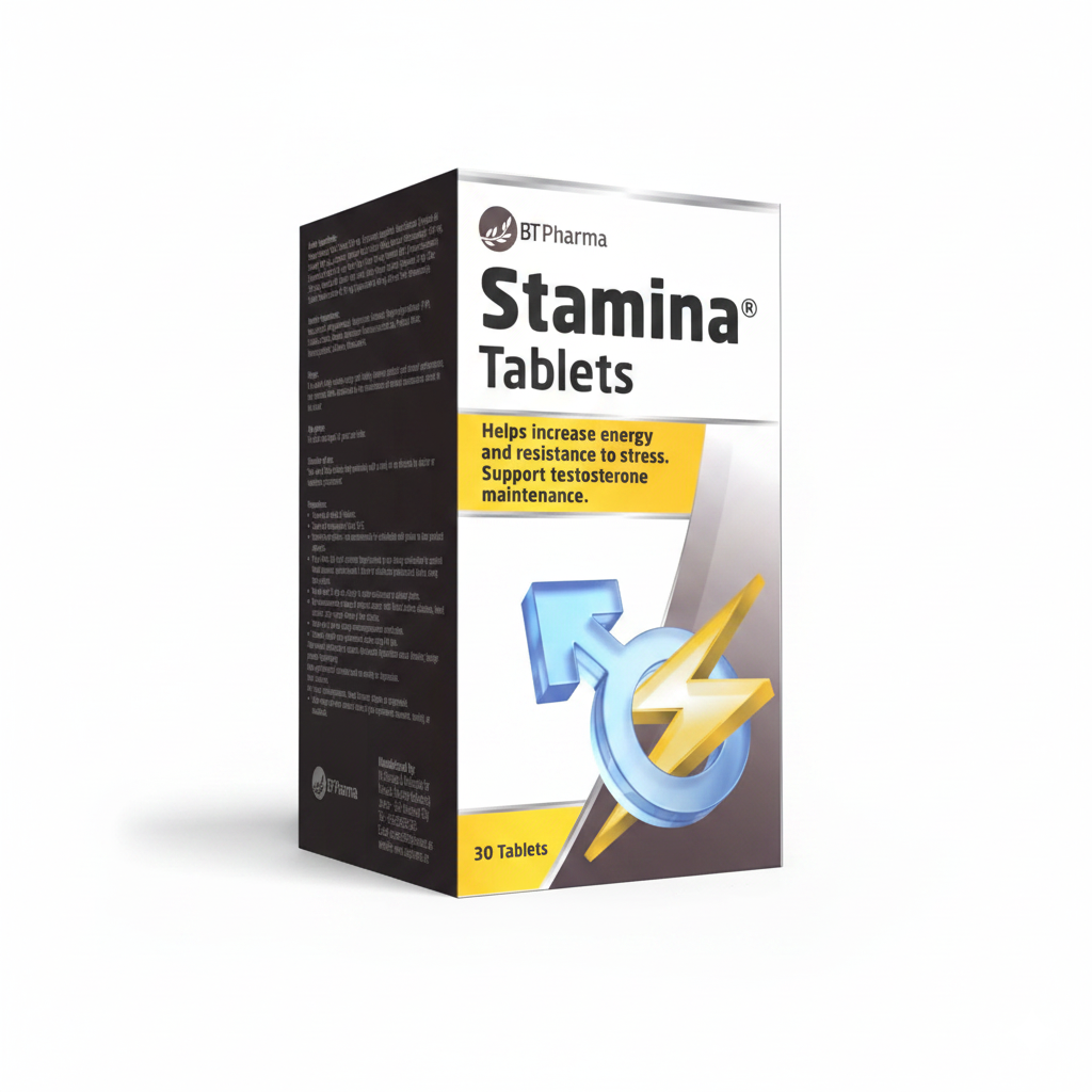 BT Pharma Stamina Tablets 30 Tablets Men's Energy and Vitality Support