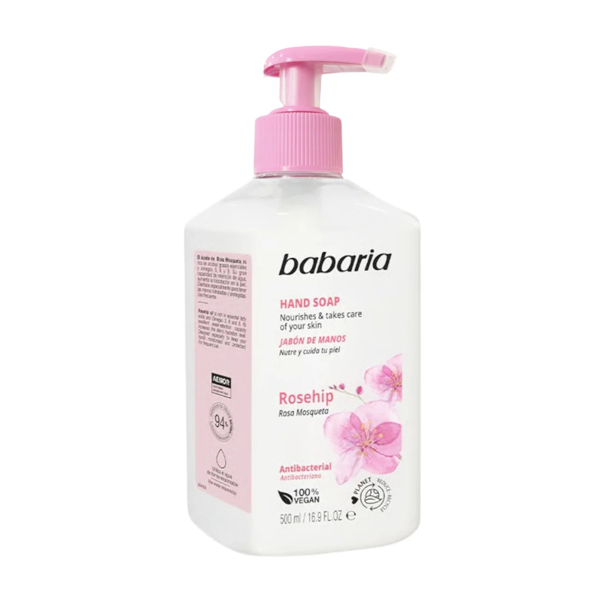 Babaria Hand Soap (Rosehip) – Antibacterial 500 ml
