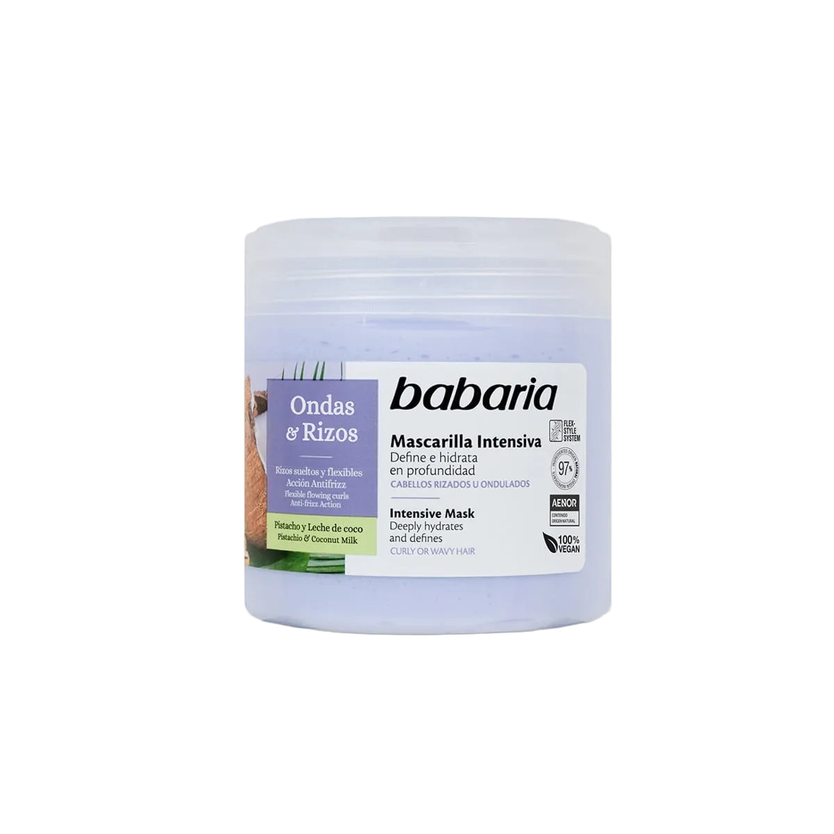 Babaria Ondas & Rizos Intensive Mask (Pistachio & Coconut Milk) 400ml