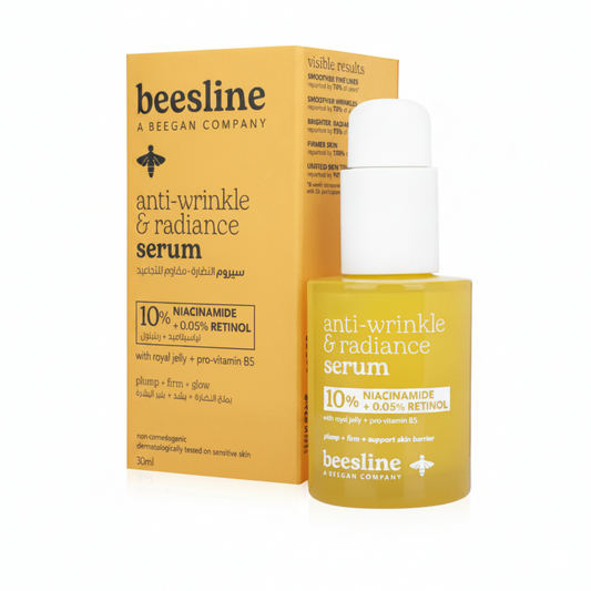Beesline Anti Wrinkle and Radiance Serum 30ml with 10 Percent Niacinamide and 0.05 Percent Retinol