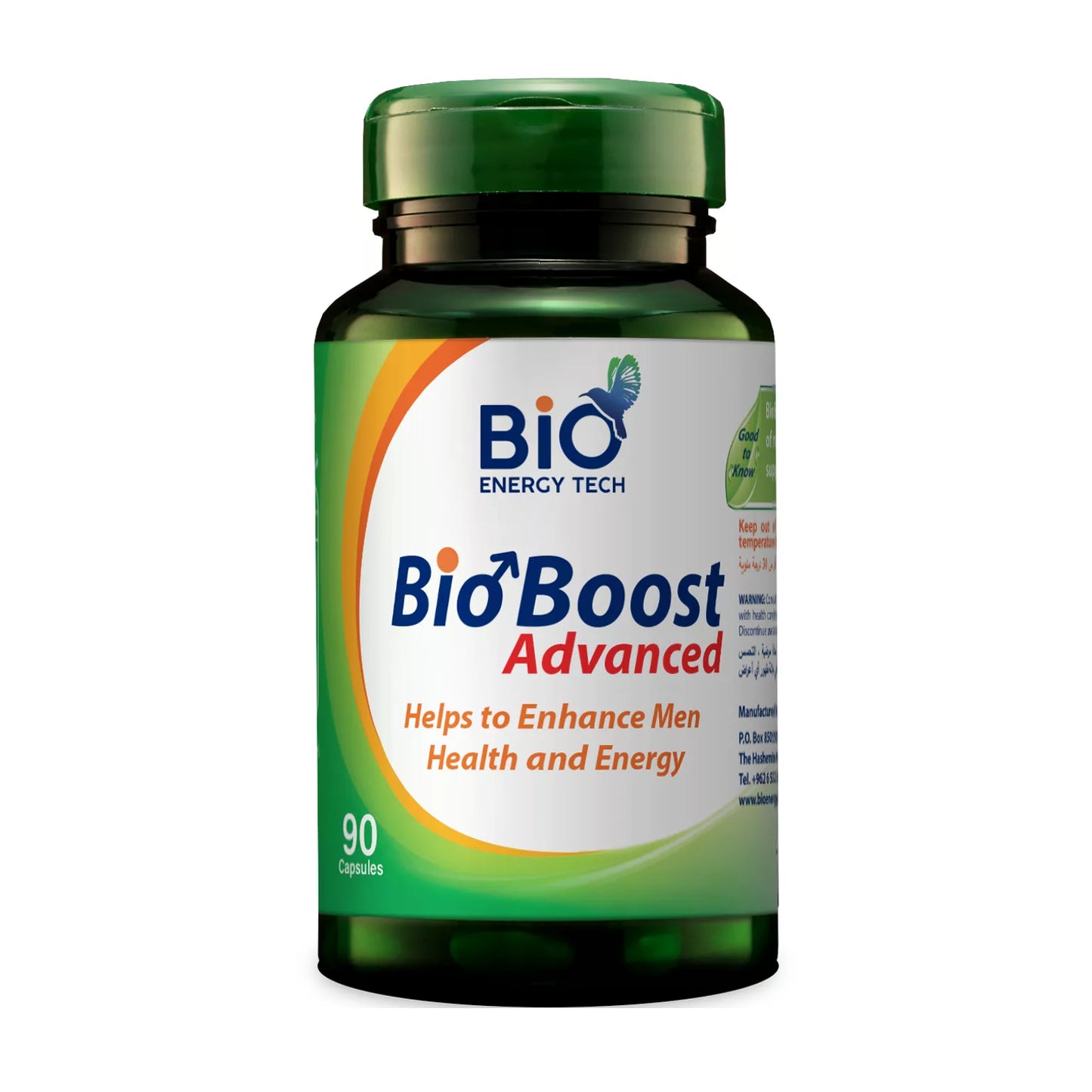 Bio Energy Tech BioBoost Advanced 90 Capsules for men's health, energy, and vitality support.