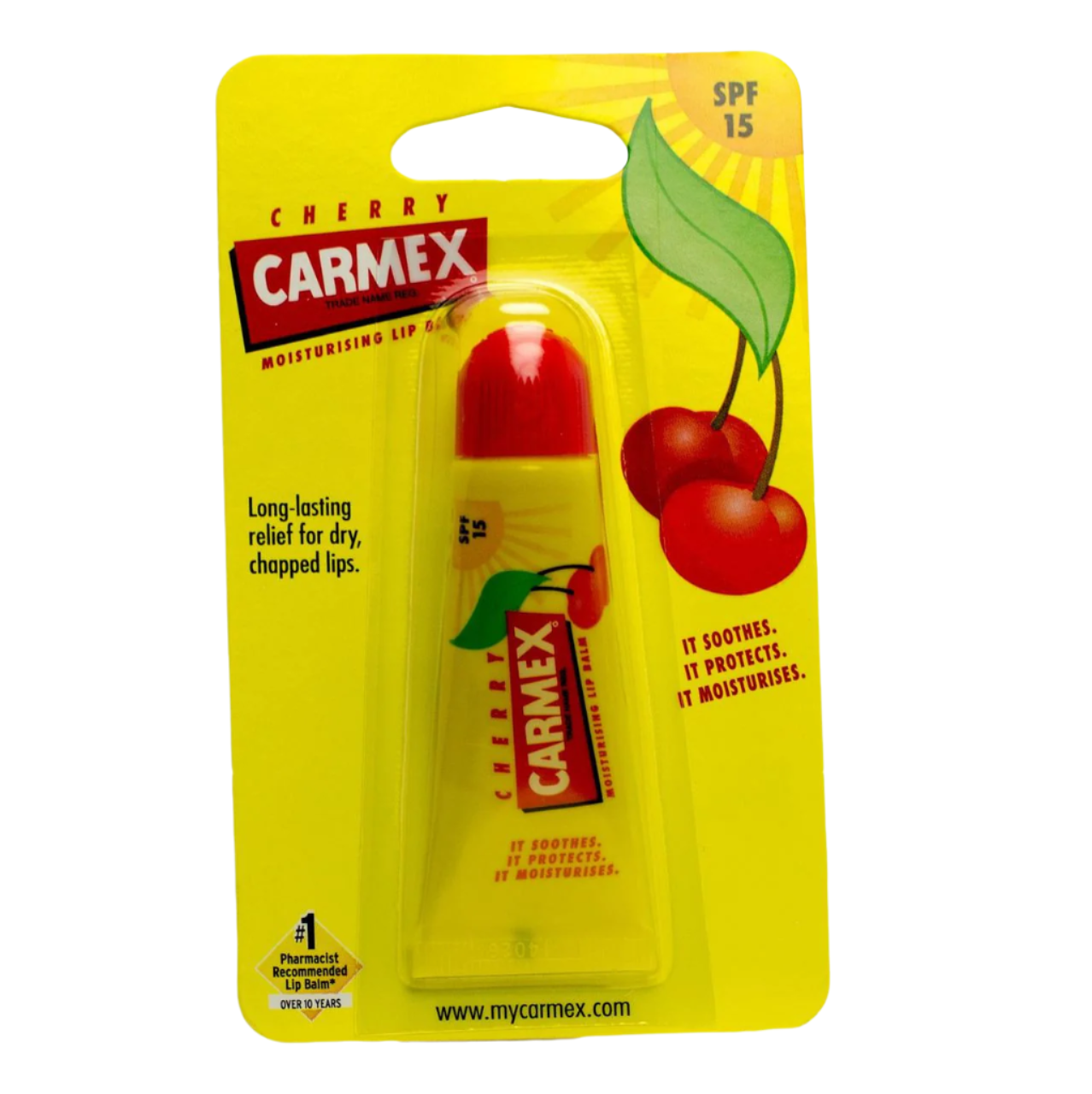 Carmex Cherry Moisturising Lip Balm Tube SPF 15 – 10g