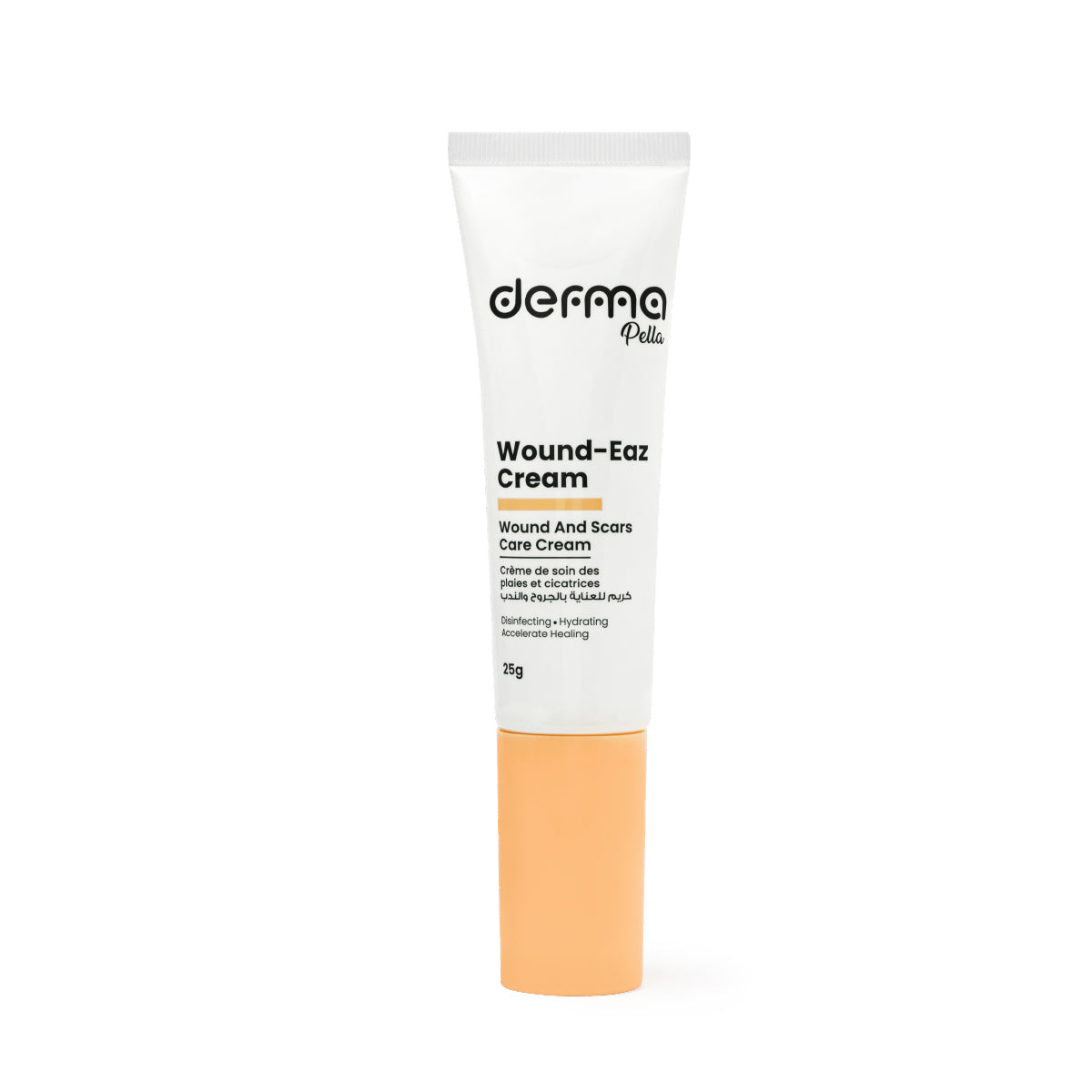 Derma Pella Wound-Eaz Cream 25g for wound healing and scar care.