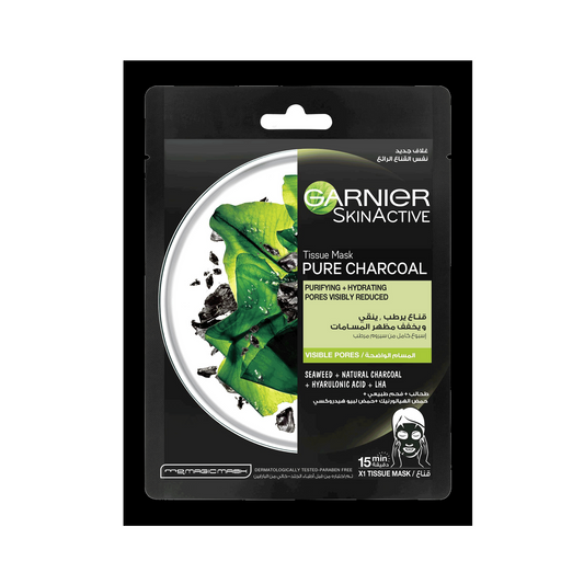 Garnier SkinActive Pure Charcoal Tissue Mask – Purifying & Hydrating - 1 mask