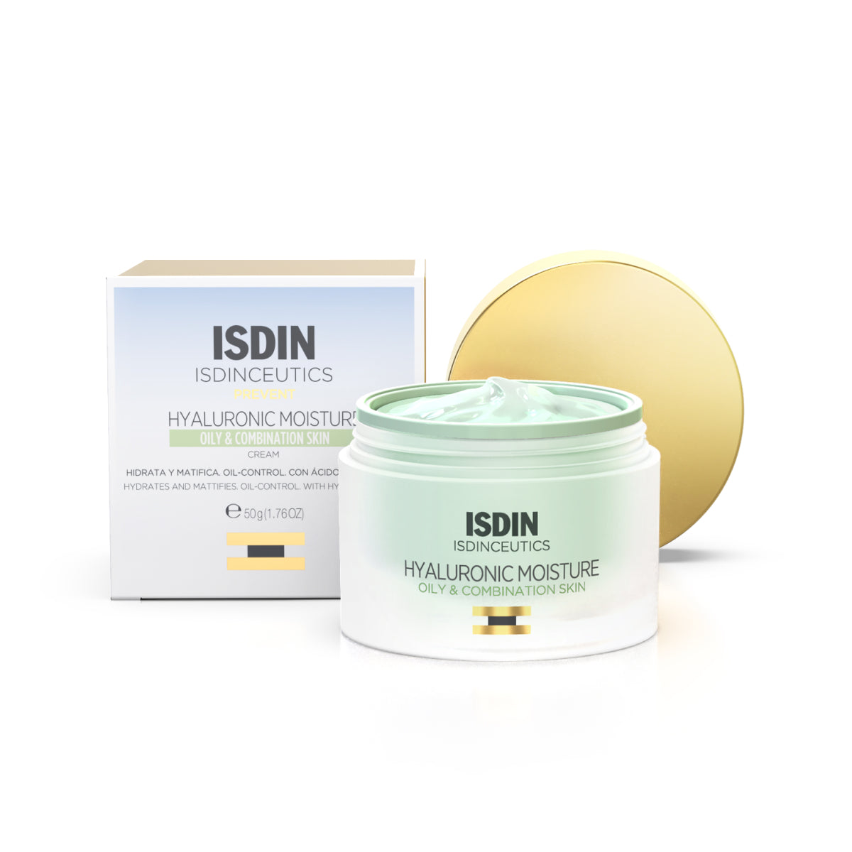 ISDIN CEUTICS مرطب حمض الهيالورونيك - ترطيب والتحكم في الزيوت للبشرة الدهنية والمختلطة 50 جرام