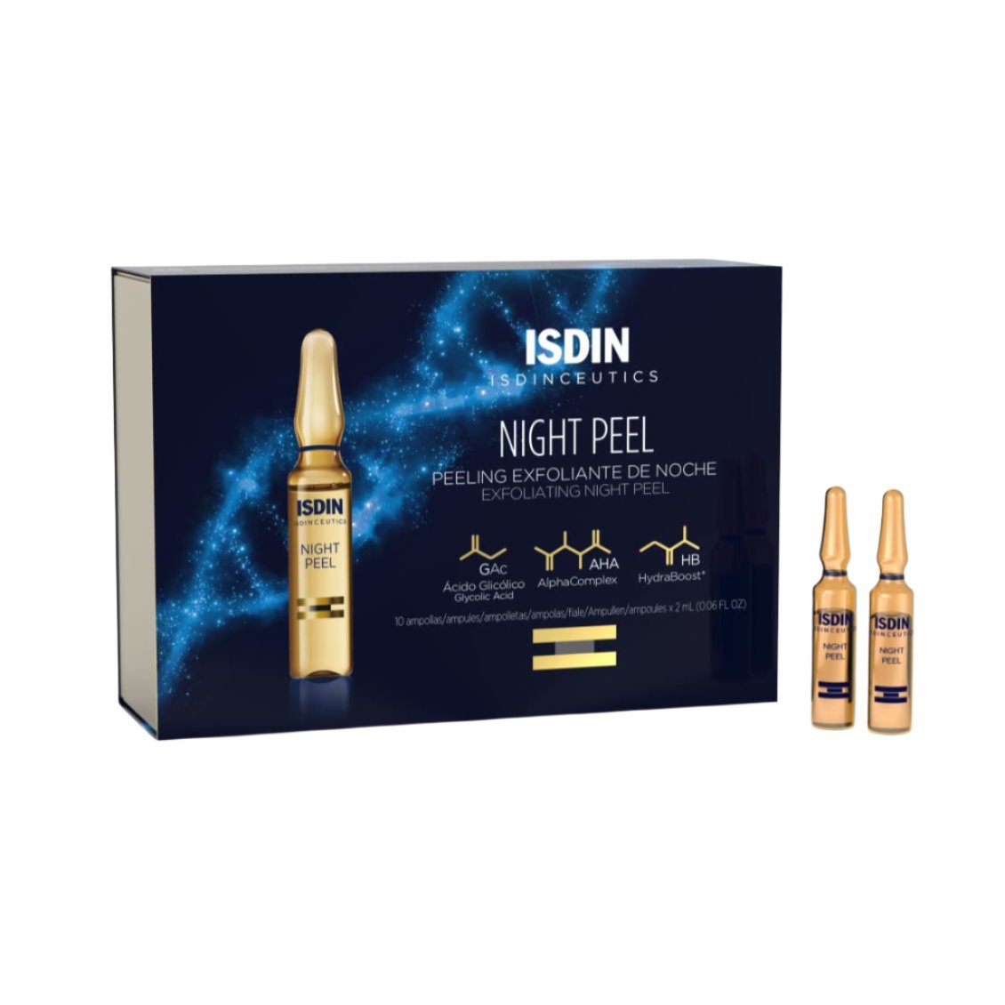 مقشر ليلي من ISDIN CEUTICS – علاج ليلي مقشر لبشرة متجددة 10 أمبولات
