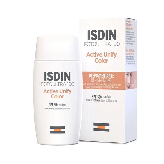 ISDIN FotoUltra 100 Active Unify Color SPF 50+ – Tinted Sunscreen for Dark Spot Correction 50ml