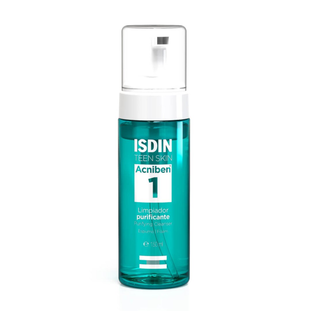 منظف ​​ISDIN Teen Skin Acniben Purifying Cleanser – منظف رغوي للبشرة الدهنية والمعرضة لحب الشباب 150 مل