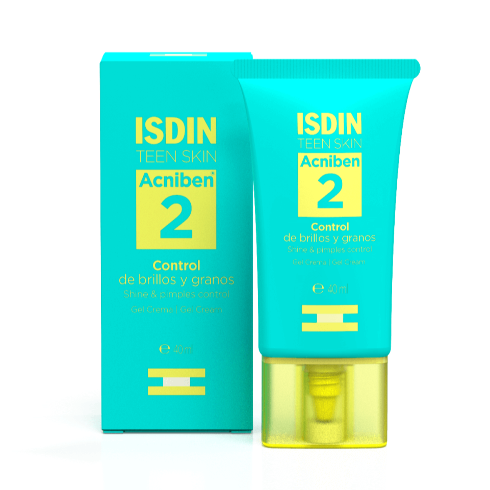 جل كريم التحكم في لمعان البشرة وحب الشباب من Isdin Teen Skin Acniben - ترطيب خالٍ من الزيوت للبشرة المعرضة لحب الشباب 40 مل