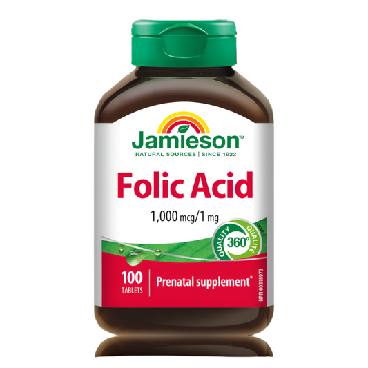 JAMIESON Folic Acid 1 mg 100 Tablets