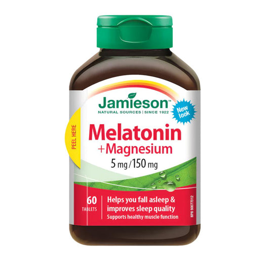 JAMIESON Melatonin + Magnesium 60 Tablets