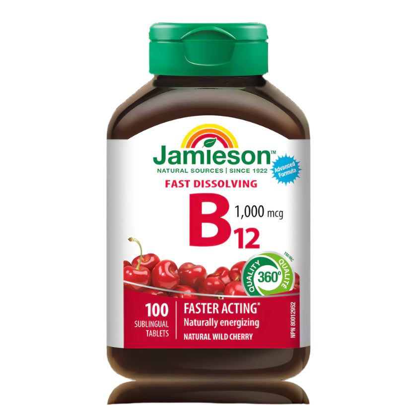 JAMIESON Vitamin B12 - 1000 mcg- 100 Sublingual Tablets
