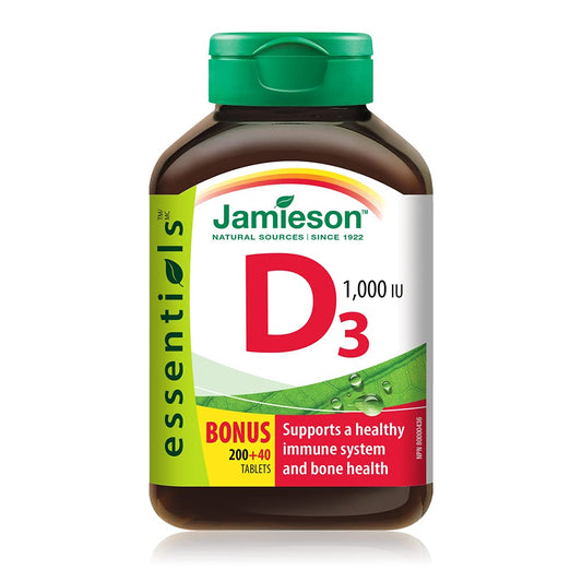 JAMIESON Vitamin D3 1,000 IU 200 +40 Tablets