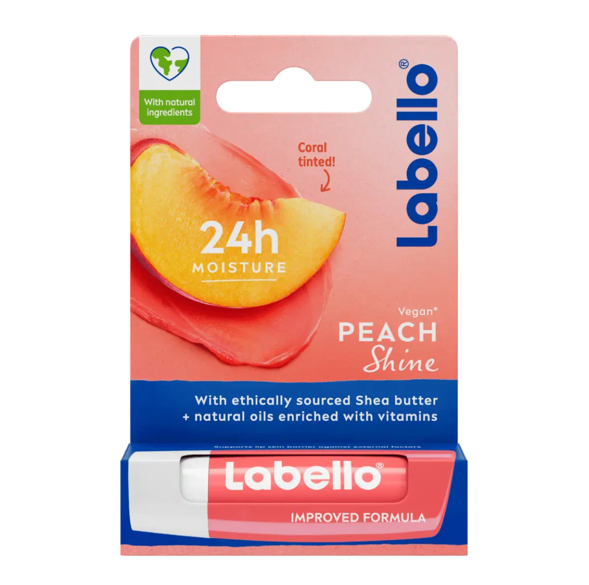 LABELLO PEACH SHINE LIP BALM - 4.8g