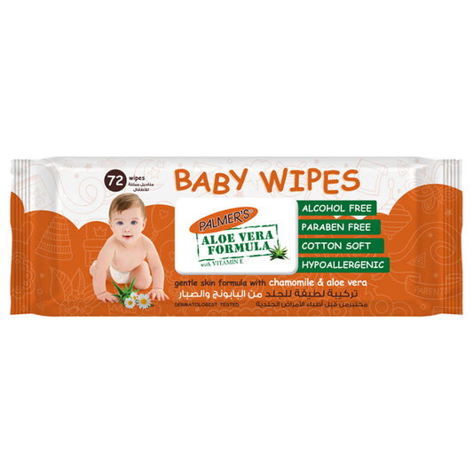 PALMERS Aloe Vera Formula Baby Wipes (QTY of 72)