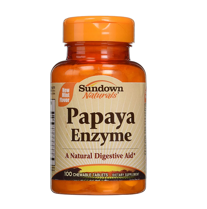SUNDOWN PAPAYA ENZYME 100 CHEWABLE TABLETS