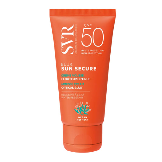 كريم SVR Sun Secure Blur SPF 50 - بملمس موس وتأثير بلوري - 50 مل