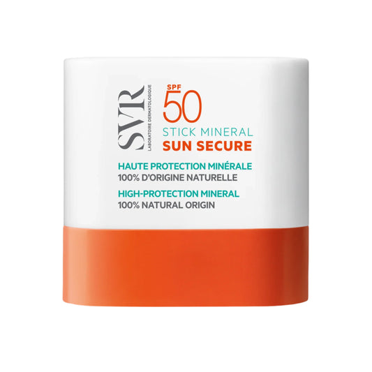 عصا حماية الشمس SVR Sun Secure Stick Mineral SPF 50 - 100% أصل طبيعي - 10 جم