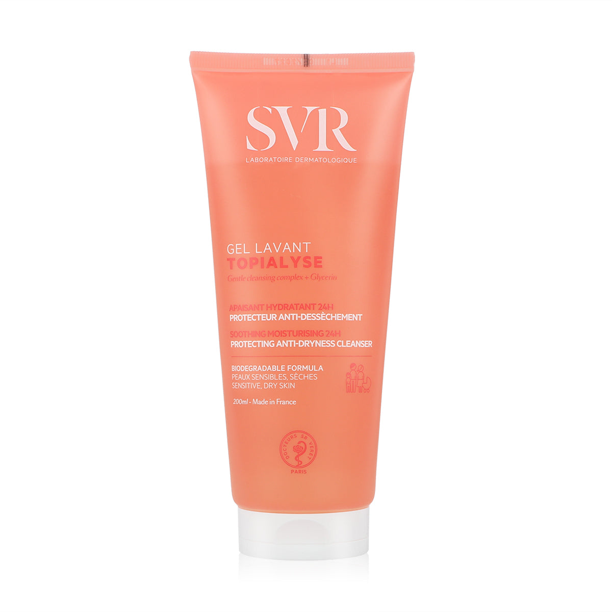 جل التنظيف SVR Topialyse - منظف مهدئ ومضاد للجفاف - 200 مل