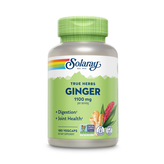 Solaray True Herbs Ginger 1100 mg – 180 VegCaps