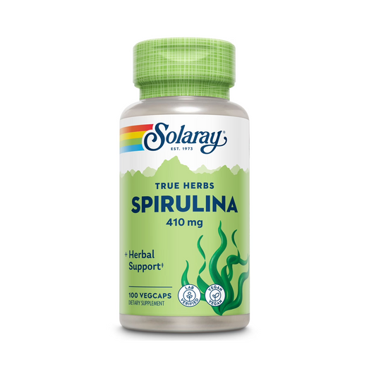 Solaray True Herbs Spirulina 410 mg Dietary Supplement – 100 VegCaps