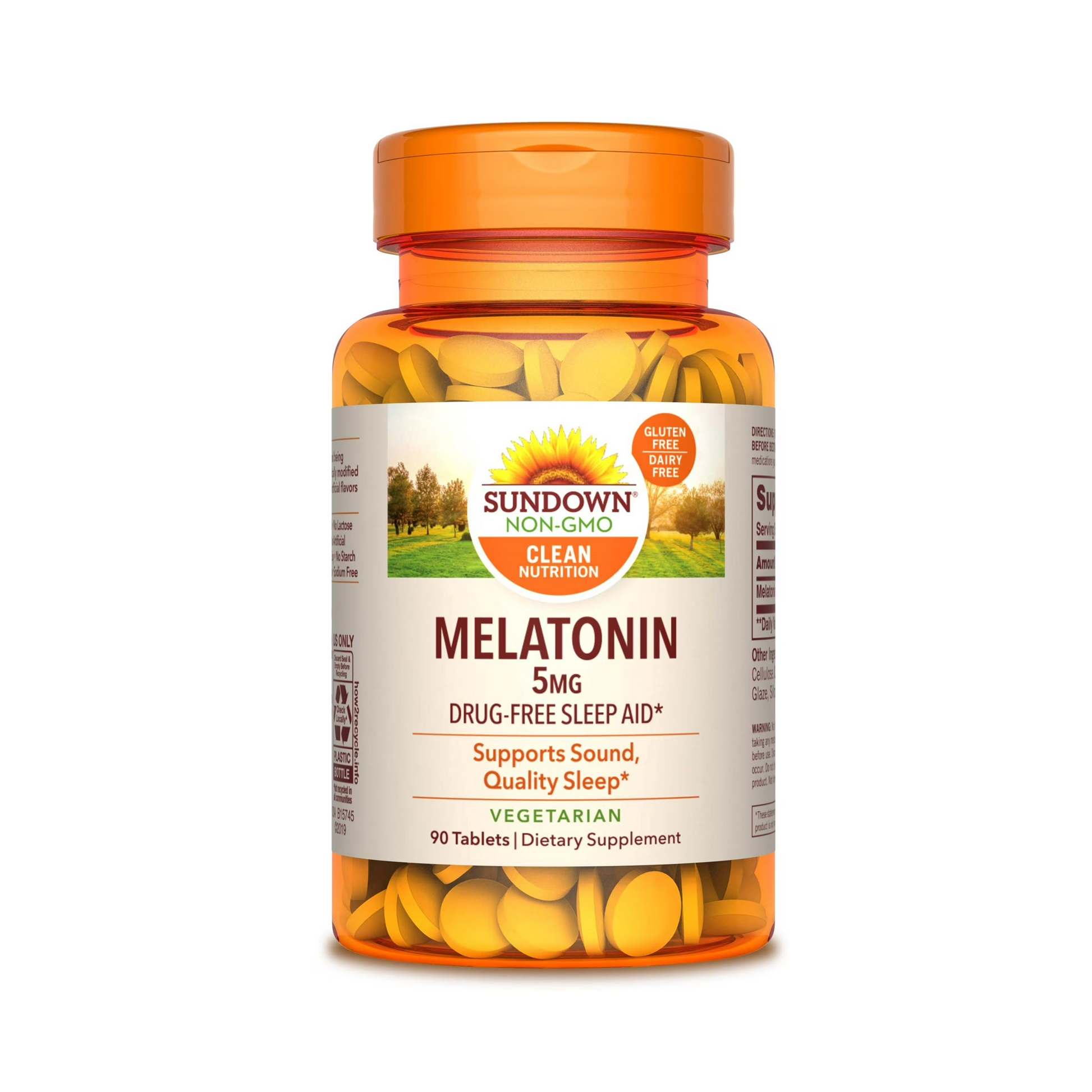 Sundown Melatonin 5mg 90 Tablets Sleep Support Dietary Supplement