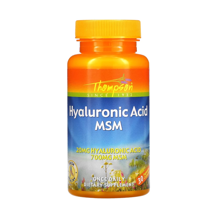 Thompson Hyaluronic Acid & MSM Dietary Supplement – 30 Capsules