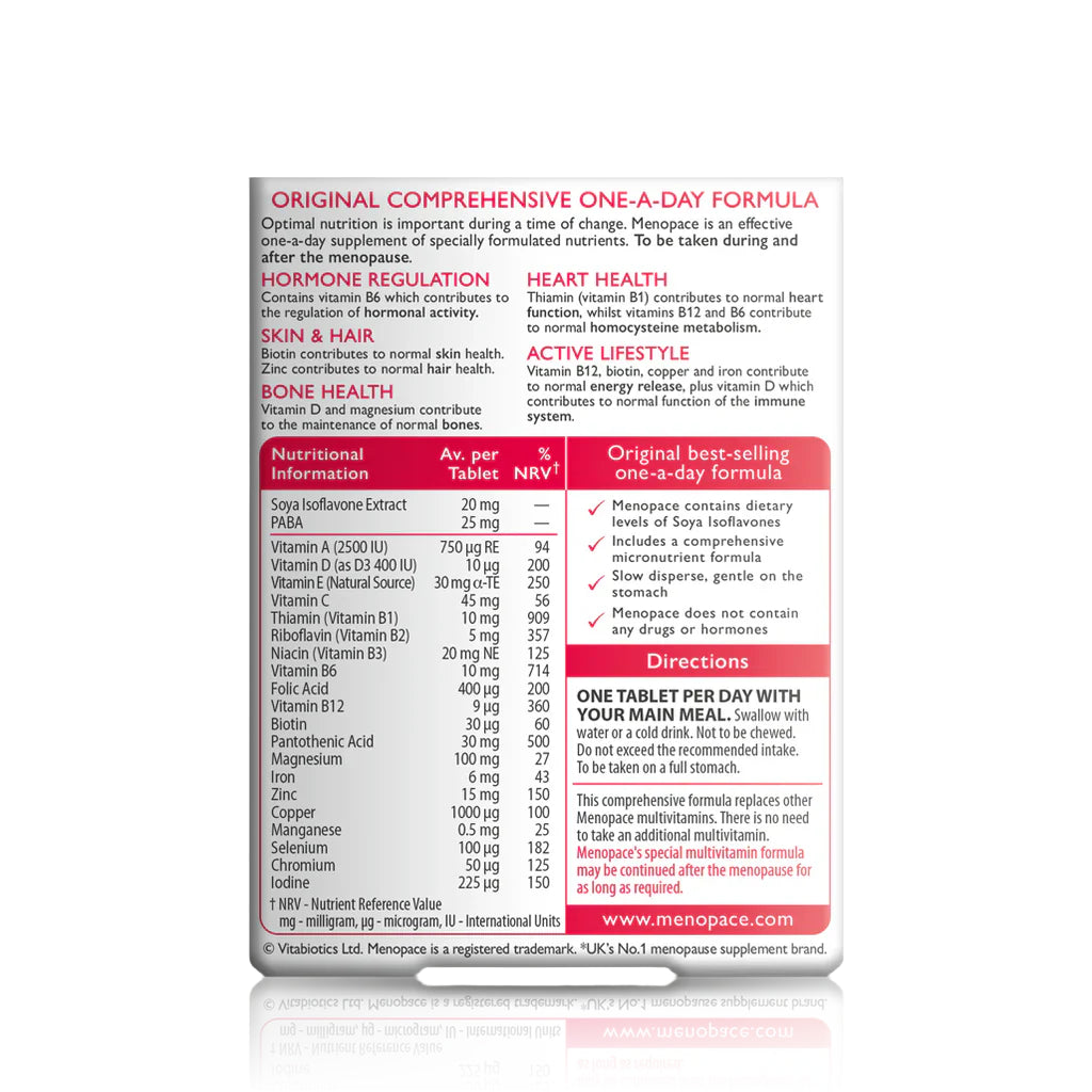 VITABIOTICS Menopace Original 30 Tablets