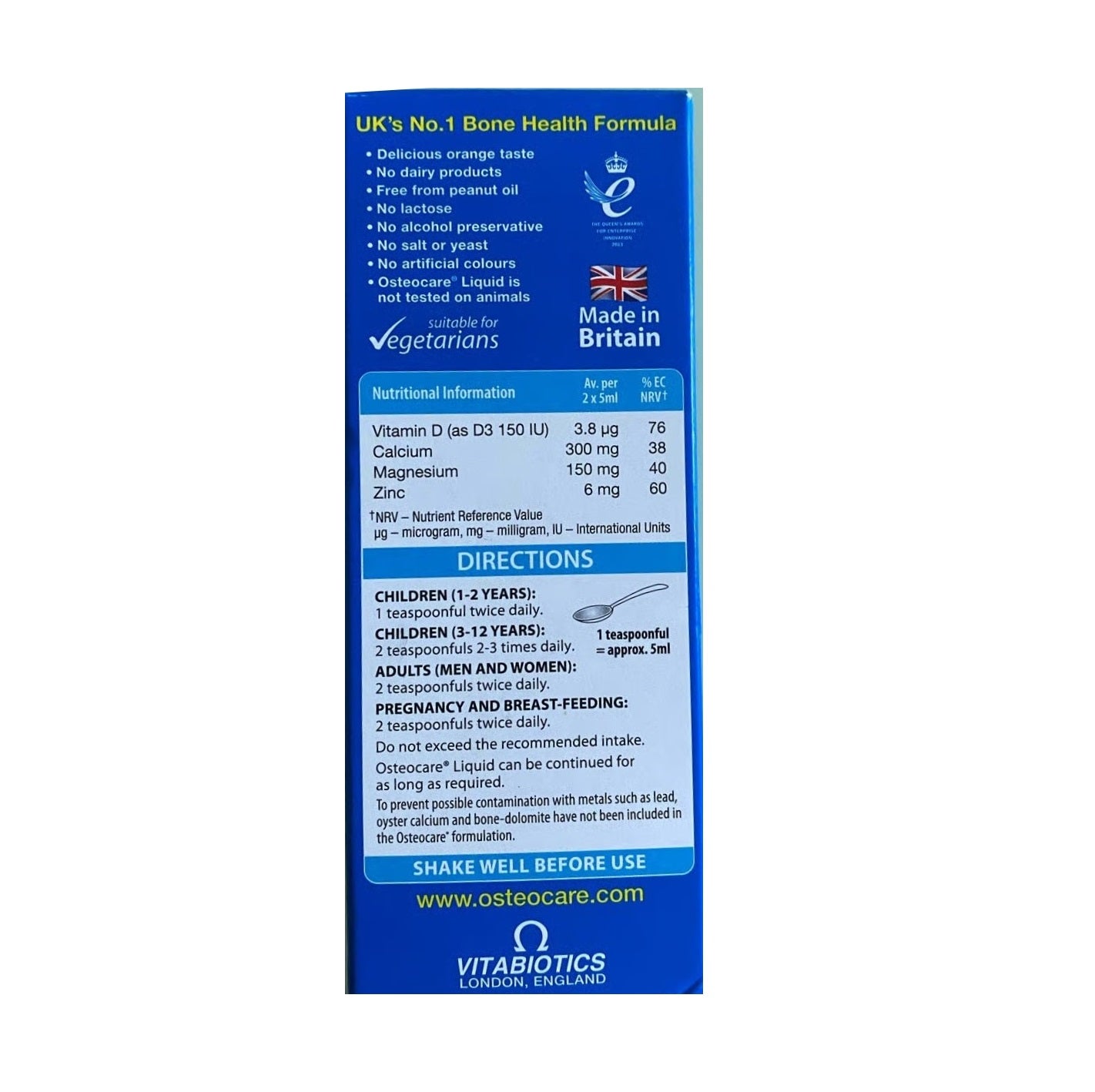 VITABIOTICS OSTEOCARE LIQUID 200ML