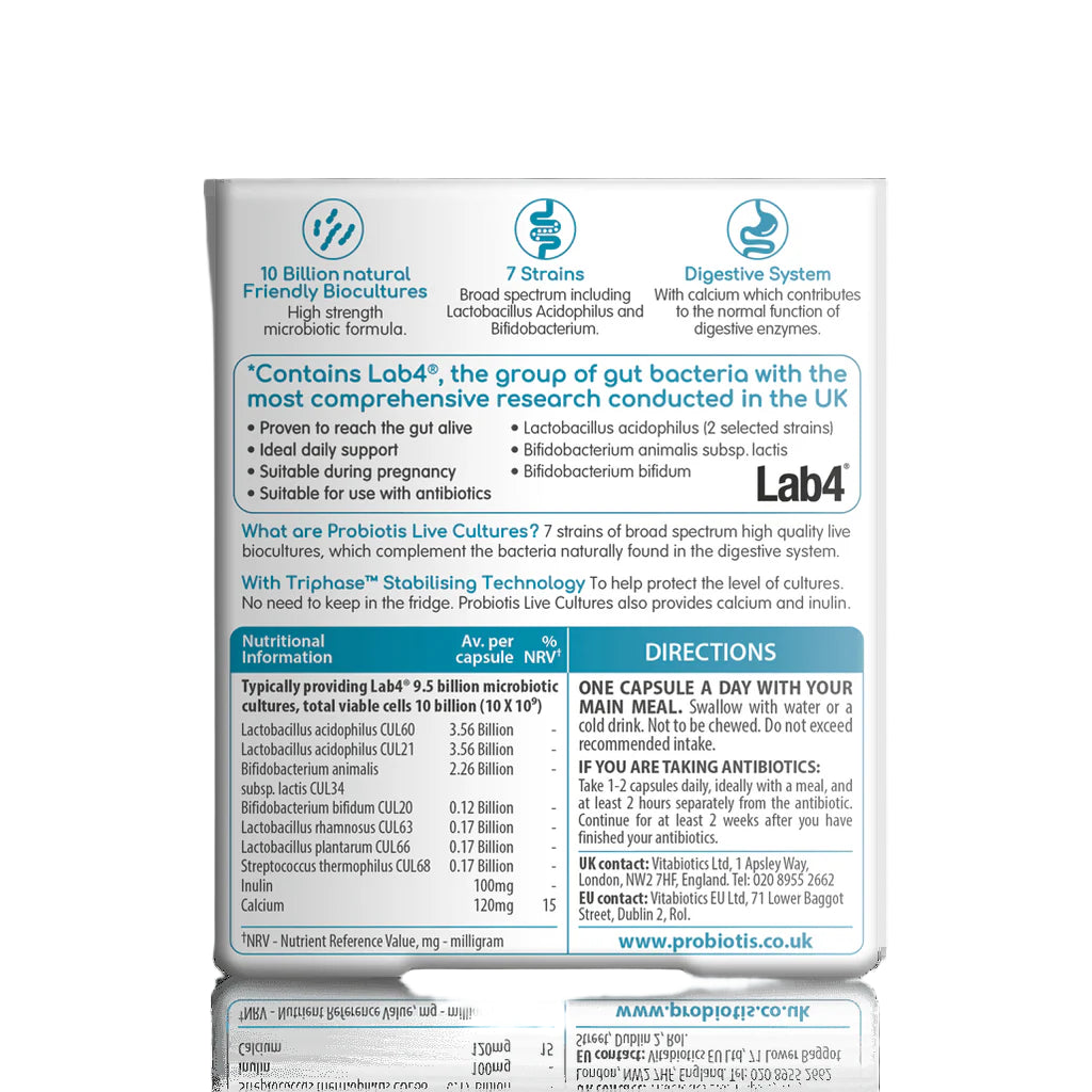 VITABIOTICS PROBIOTIS LIVE CULTURES 30 Capsules