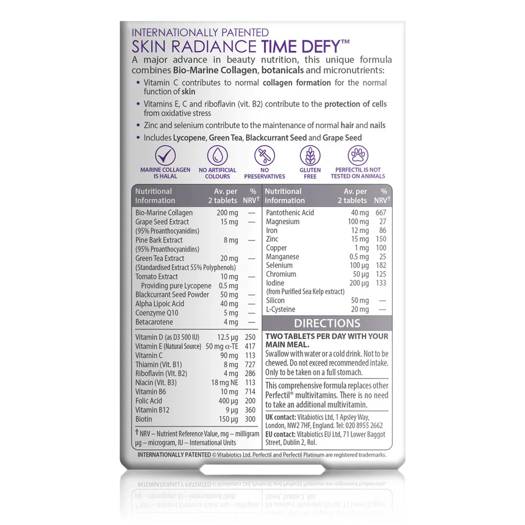 VITABIOTICS Perfectil Platinum Radiance 30 Tablets